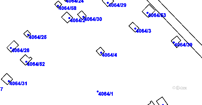 Parcela st. 4064/4 v KÚ Havířov-město, Katastrální mapa