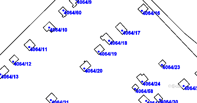 Parcela st. 4064/19 v KÚ Havířov-město, Katastrální mapa