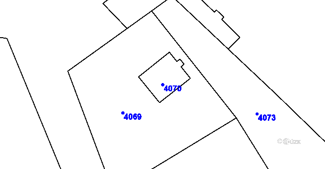Parcela st. 4070 v KÚ Havířov-město, Katastrální mapa