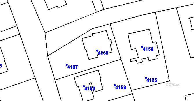 Parcela st. 4158 v KÚ Havířov-město, Katastrální mapa