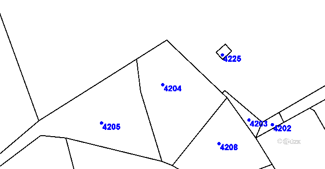 Parcela st. 4204 v KÚ Havířov-město, Katastrální mapa
