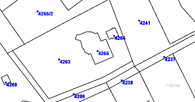 Parcela st. 4265 v KÚ Havířov-město, Katastrální mapa