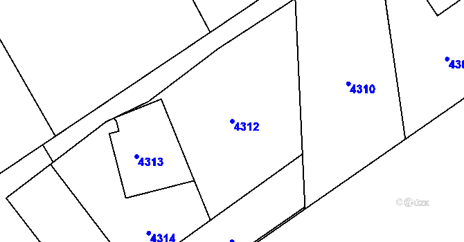 Parcela st. 4312 v KÚ Havířov-město, Katastrální mapa