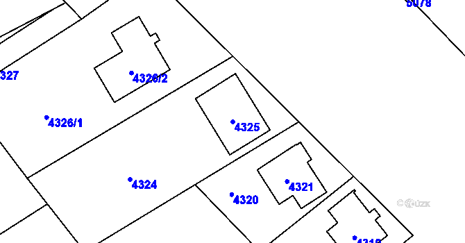 Parcela st. 4325 v KÚ Havířov-město, Katastrální mapa