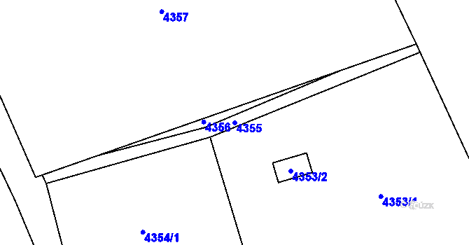 Parcela st. 4355 v KÚ Havířov-město, Katastrální mapa