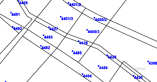 Parcela st. 4428 v KÚ Havířov-město, Katastrální mapa
