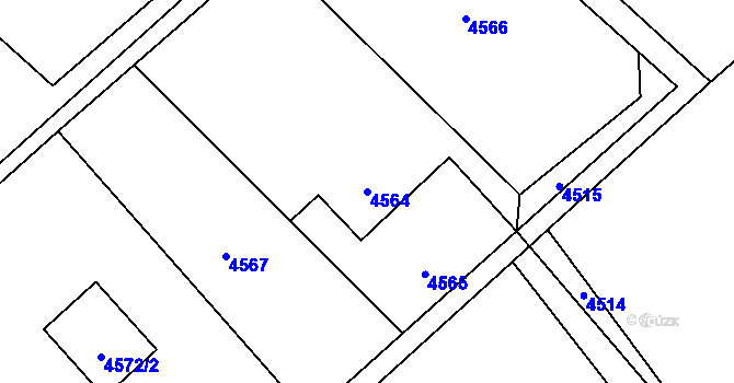 Parcela st. 4564 v KÚ Havířov-město, Katastrální mapa