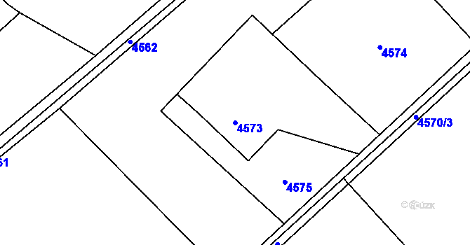 Parcela st. 4573 v KÚ Havířov-město, Katastrální mapa