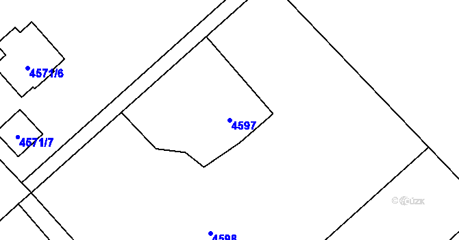Parcela st. 4597 v KÚ Havířov-město, Katastrální mapa