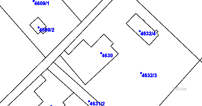 Parcela st. 4630 v KÚ Havířov-město, Katastrální mapa