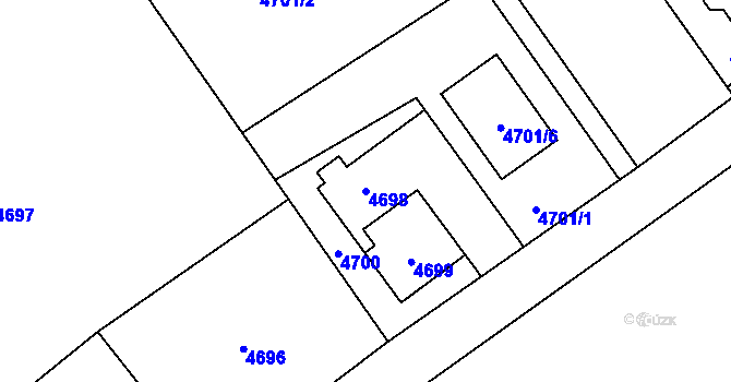 Parcela st. 4698 v KÚ Havířov-město, Katastrální mapa