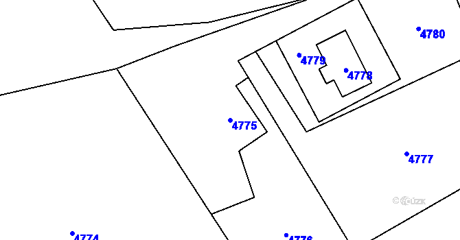 Parcela st. 4775 v KÚ Havířov-město, Katastrální mapa