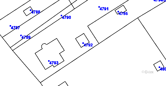 Parcela st. 4792 v KÚ Havířov-město, Katastrální mapa