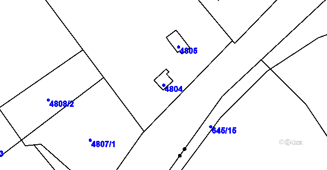 Parcela st. 4804 v KÚ Havířov-město, Katastrální mapa