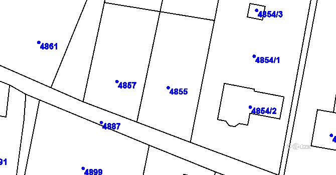 Parcela st. 4855 v KÚ Havířov-město, Katastrální mapa