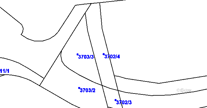 Parcela st. 3702/4 v KÚ Havířov-město, Katastrální mapa