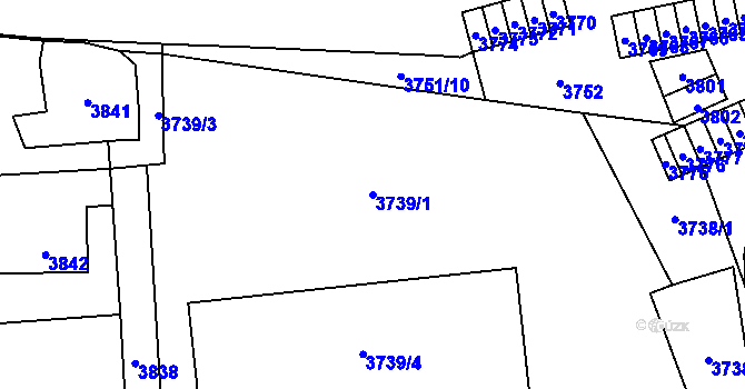 Parcela st. 3739/1 v KÚ Havířov-město, Katastrální mapa