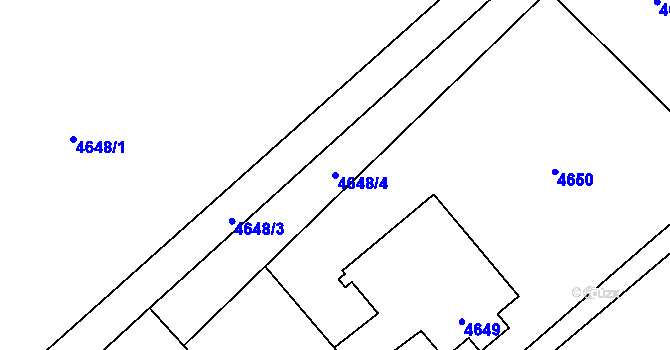 Parcela st. 4648/4 v KÚ Havířov-město, Katastrální mapa