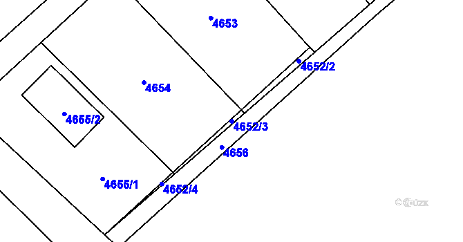 Parcela st. 4652/3 v KÚ Havířov-město, Katastrální mapa