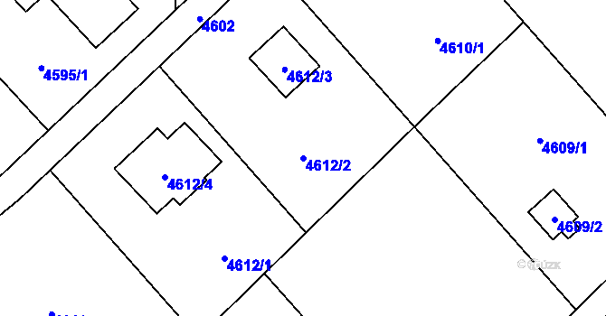 Parcela st. 4612/2 v KÚ Havířov-město, Katastrální mapa