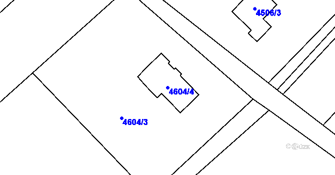Parcela st. 4604/4 v KÚ Havířov-město, Katastrální mapa