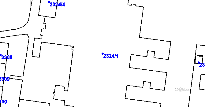 Parcela st. 2324/1 v KÚ Havířov-město, Katastrální mapa