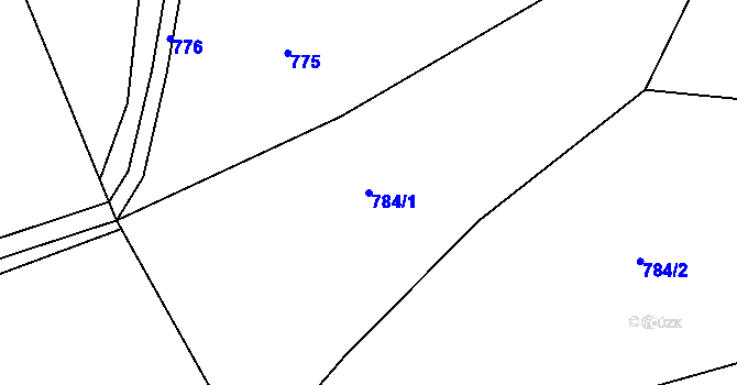 Parcela st. 784/1 v KÚ Bludovice, Katastrální mapa