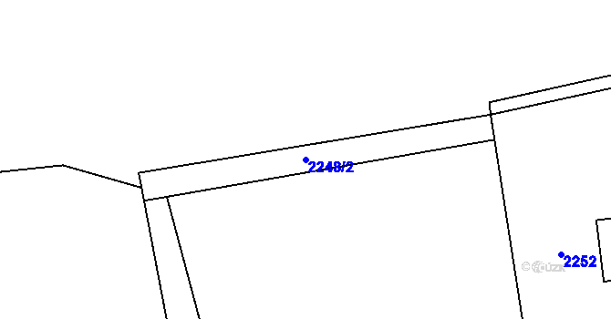 Parcela st. 2248/2 v KÚ Bludovice, Katastrální mapa
