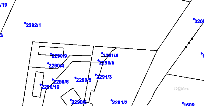 Parcela st. 2291/4 v KÚ Bludovice, Katastrální mapa