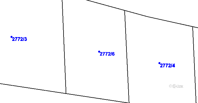 Parcela st. 2772/6 v KÚ Bludovice, Katastrální mapa
