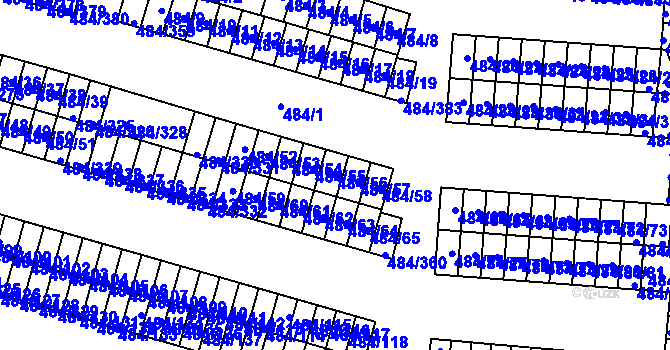 Parcela st. 484/56 v KÚ Bludovice, Katastrální mapa