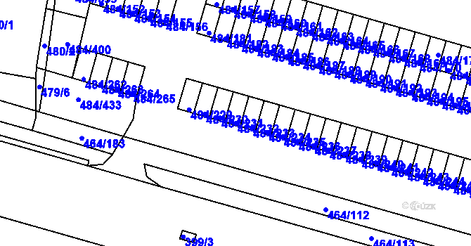 Parcela st. 484/232 v KÚ Bludovice, Katastrální mapa