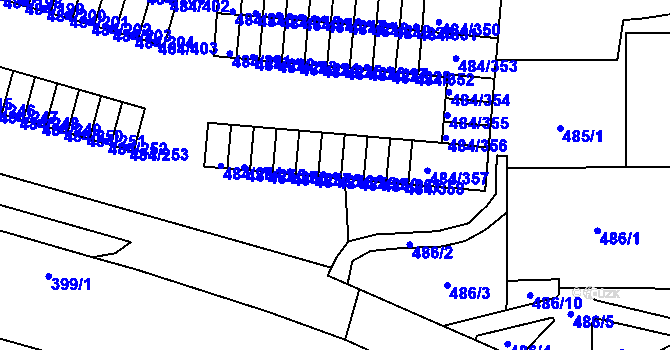 Parcela st. 484/259 v KÚ Bludovice, Katastrální mapa