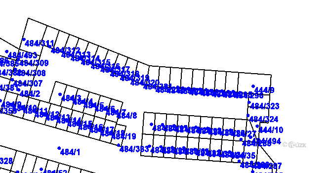 Parcela st. 484/290 v KÚ Bludovice, Katastrální mapa