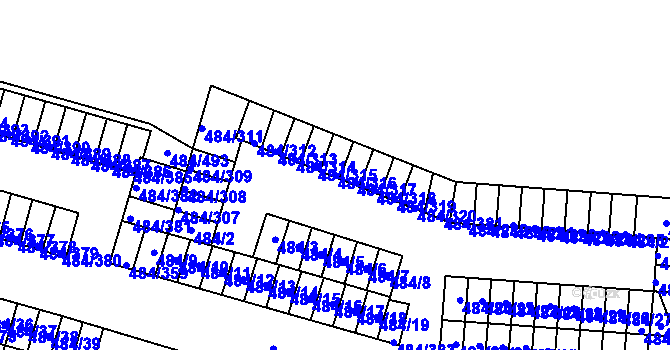 Parcela st. 484/316 v KÚ Bludovice, Katastrální mapa