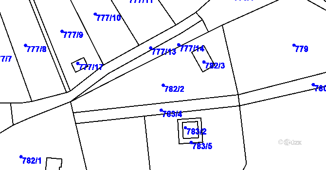 Parcela st. 782/2 v KÚ Bludovice, Katastrální mapa