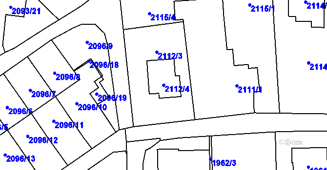 Parcela st. 2112/4 v KÚ Bludovice, Katastrální mapa