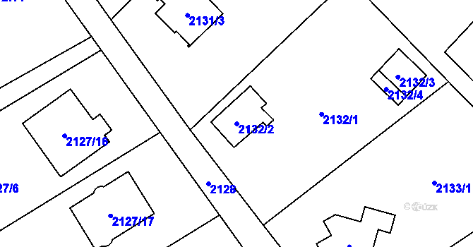 Parcela st. 2132/2 v KÚ Bludovice, Katastrální mapa