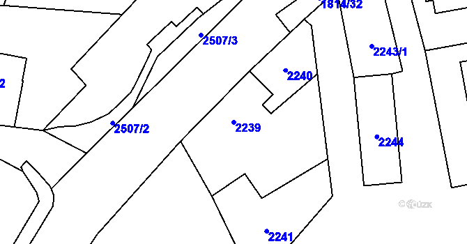 Parcela st. 2239 v KÚ Bludovice, Katastrální mapa