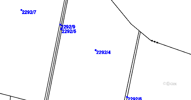 Parcela st. 2292/4 v KÚ Bludovice, Katastrální mapa