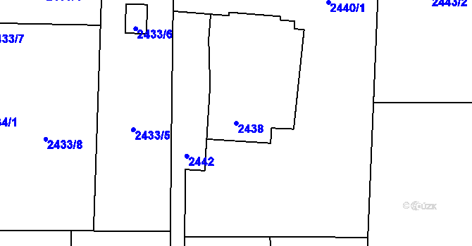 Parcela st. 2438 v KÚ Bludovice, Katastrální mapa