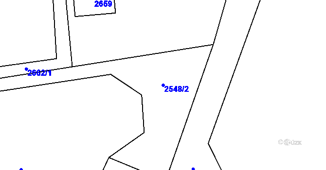 Parcela st. 2548/2 v KÚ Bludovice, Katastrální mapa
