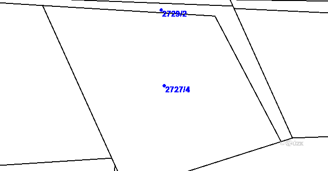 Parcela st. 2727/4 v KÚ Bludovice, Katastrální mapa