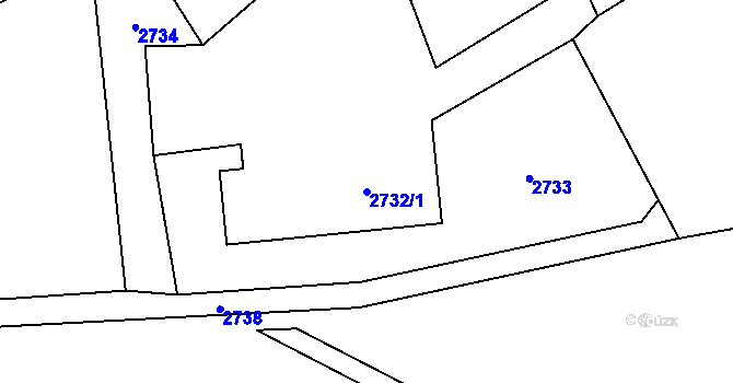 Parcela st. 2732/1 v KÚ Bludovice, Katastrální mapa