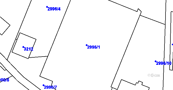 Parcela st. 2996/1 v KÚ Bludovice, Katastrální mapa