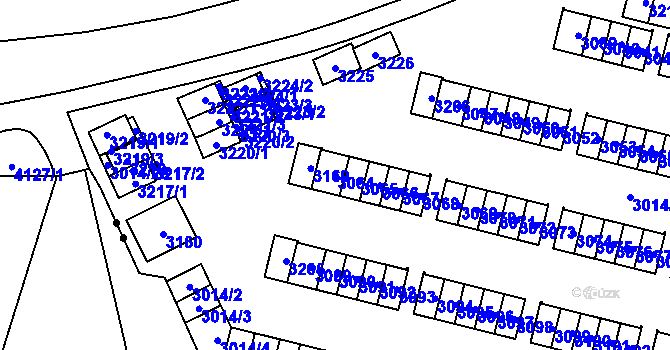 Parcela st. 3064 v KÚ Bludovice, Katastrální mapa