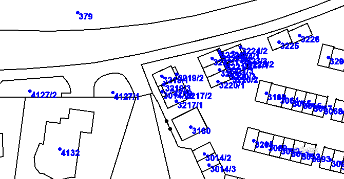 Parcela st. 3218 v KÚ Bludovice, Katastrální mapa