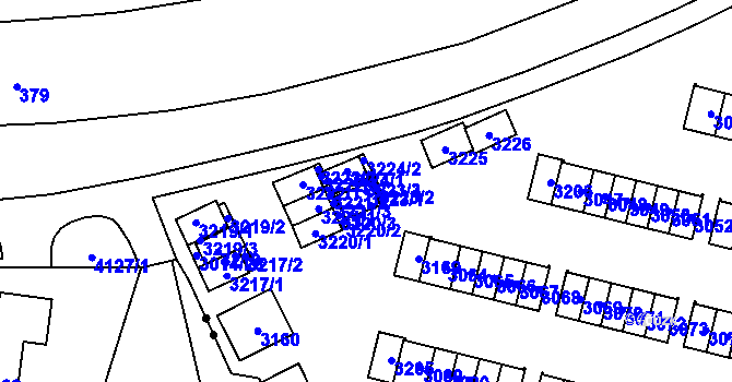Parcela st. 3223/1 v KÚ Bludovice, Katastrální mapa