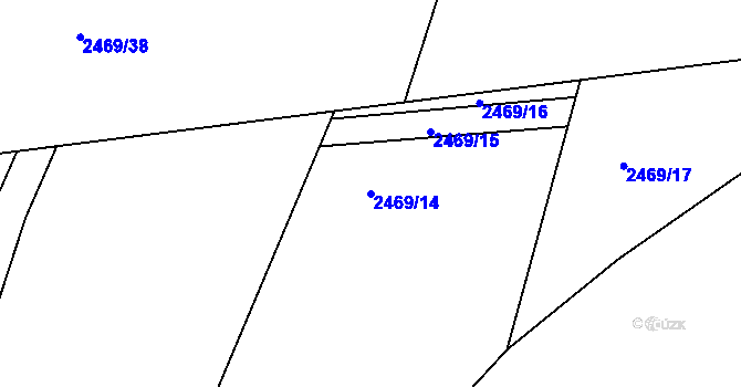 Parcela st. 2469/14 v KÚ Šumbark, Katastrální mapa