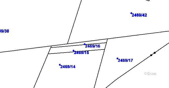Parcela st. 2469/16 v KÚ Šumbark, Katastrální mapa